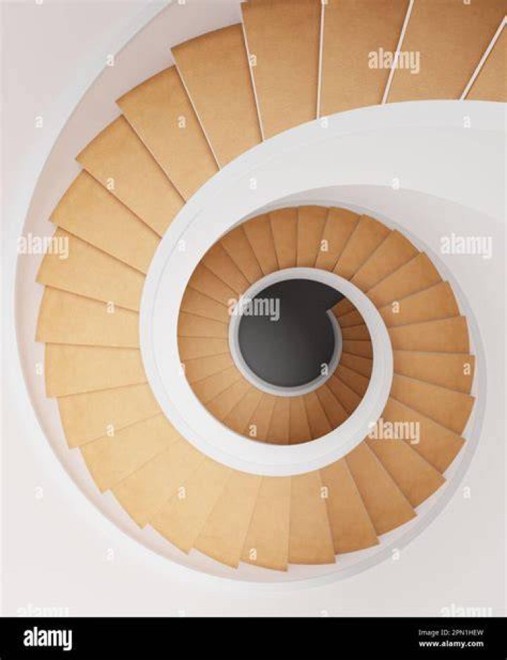 A view of the staircase inside the St. George Utah Temple.
