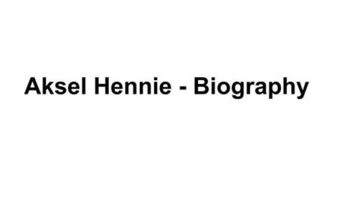 Aksel Hennie Biography