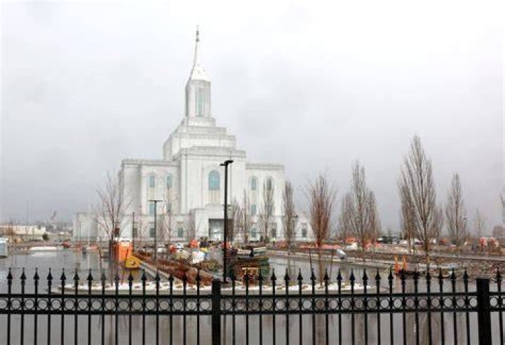 Construction the Orem Temple continues on Wednesday, March 22, 2023.