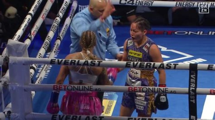 Ebanie Bridges rocked by Miyo Yoshida after illegal punch in world title disaster