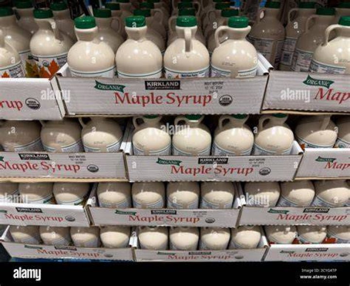 Maple syrup at Costco.
