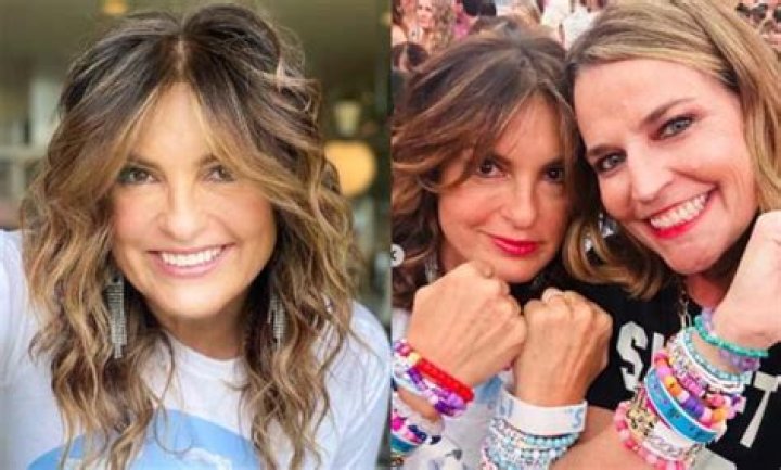 mariska hargitay and savannah guthrie wearing bracelets at taylor swift 