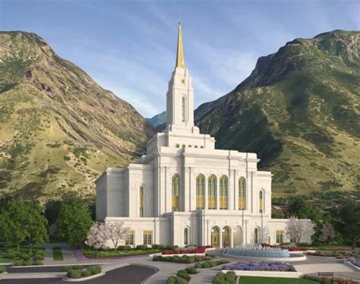 Rendering of the reconstructed Provo Utah Temple
