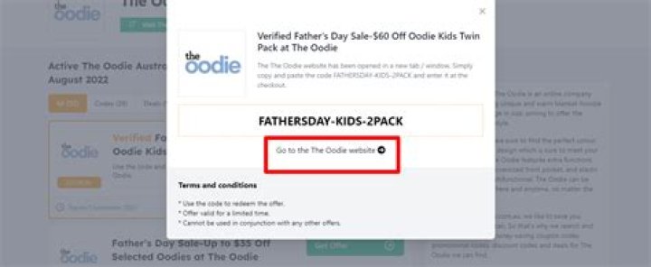The Oodie active coupon codes for December 2023